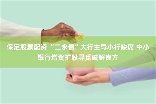 保定股票配资 “二永债”大行主导小行缺席 中小银行增资扩股寻觅破解良方