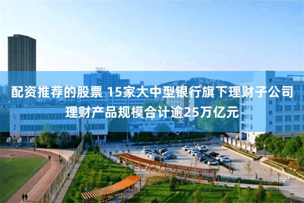 配资推荐的股票 15家大中型银行旗下理财子公司理财产品规模合计逾25万亿元