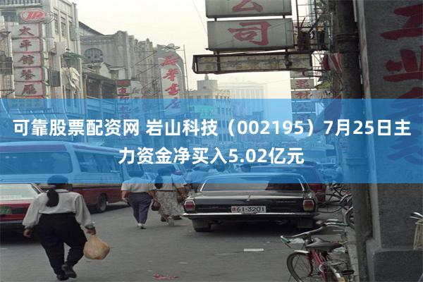 可靠股票配资网 岩山科技（002195）7月25日主力资金净买入5.02亿元