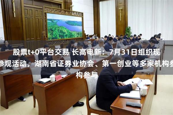 股票t+0平台交易 长高电新：7月31日组织现场参观活动，湖南省证券业协会、第一创业等多家机构参与