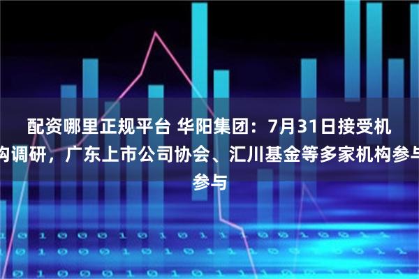 配资哪里正规平台 华阳集团：7月31日接受机构调研，广东上市公司协会、汇川基金等多家机构参与
