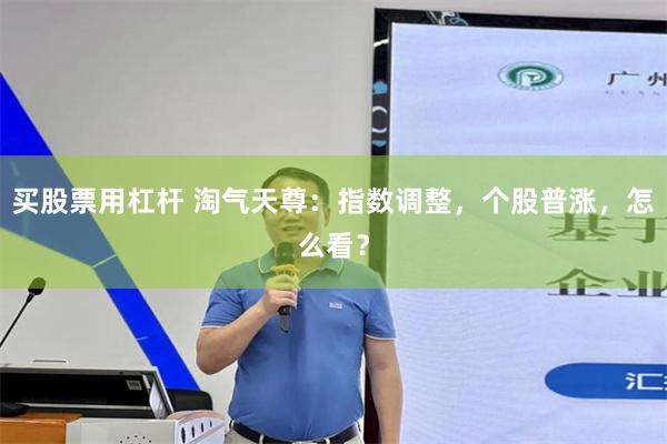 买股票用杠杆 淘气天尊：指数调整，个股普涨，怎么看？