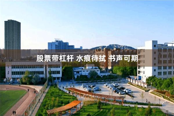 股票带杠杆 水痕待拭 书声可期