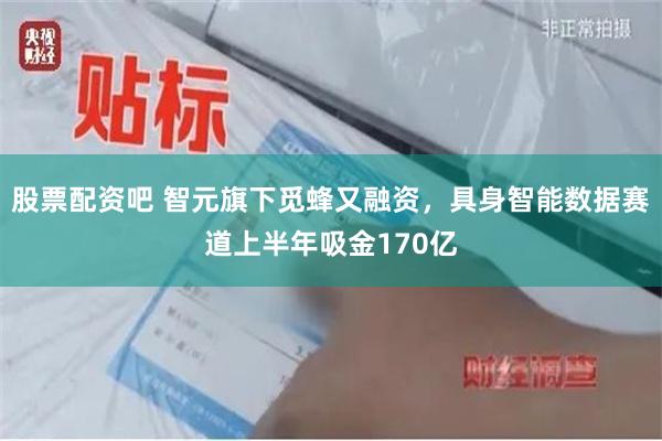 股票配资吧 智元旗下觅蜂又融资，具身智能数据赛道上半年吸金170亿