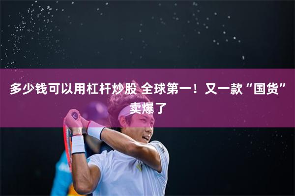 多少钱可以用杠杆炒股 全球第一！又一款“国货”卖爆了