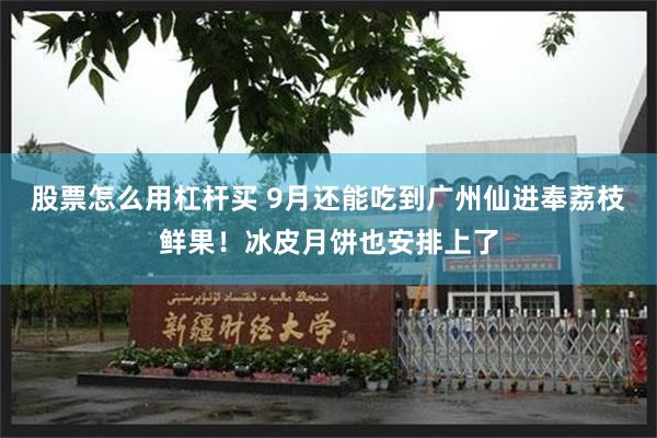 股票怎么用杠杆买 9月还能吃到广州仙进奉荔枝鲜果！冰皮月饼也安排上了