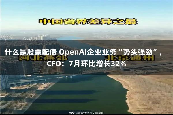 什么是股票配债 OpenAI企业业务“势头强劲”， CFO：7月环比增长32%