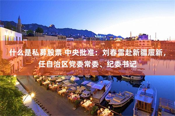 什么是私募股票 中央批准：刘春雷赴新疆履新，任自治区党委常委、纪委书记