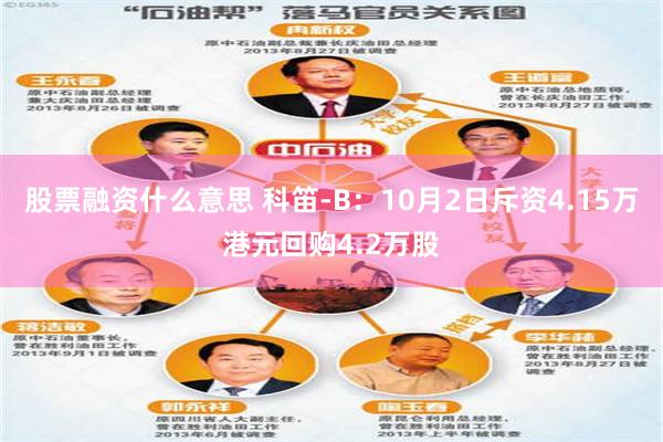 股票融资什么意思 科笛-B：10月2日斥资4.15万港元回购4.2万股